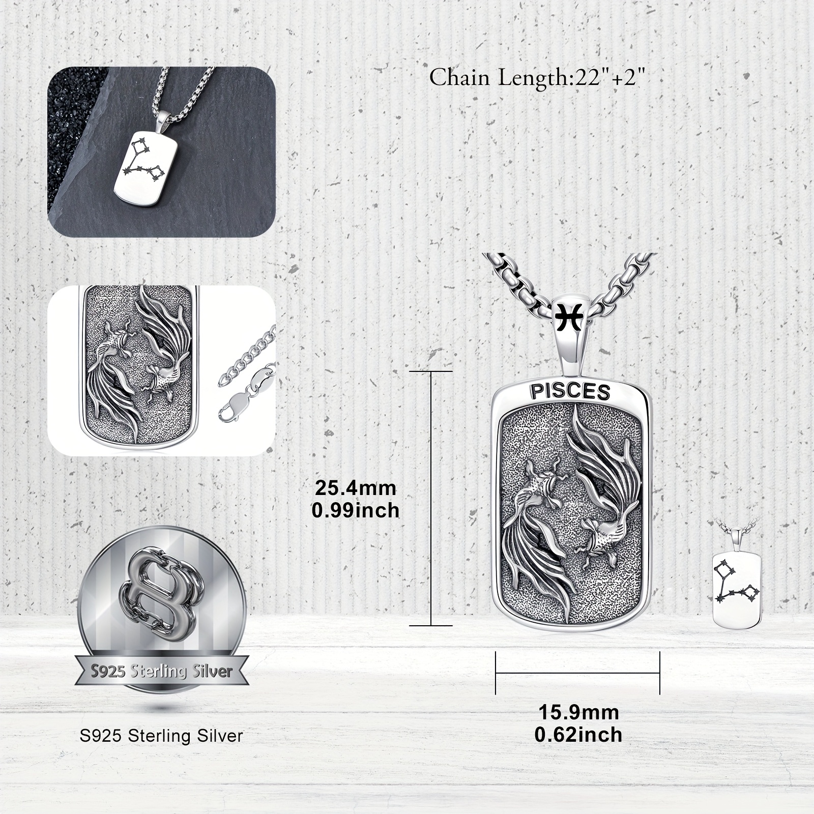 Women's 925 Sterling Silver Zodiac Constellation Necklace